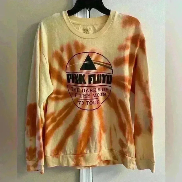 Pink Floyd Dark Side of the Moon 73 Tour Tie Dye Crewneck Medium - Picture 1 of 4